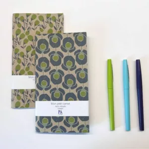 Carnets longs Set de 2 - Art Déco & petites fleurs