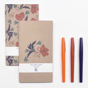 Carnets longs Set de 2 - Stripe flowers