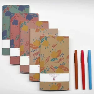 Carnets longs - Fleurs crayonnées