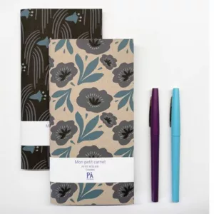 Carnets longs Set de 2 - Grandes fleurs Graphiques