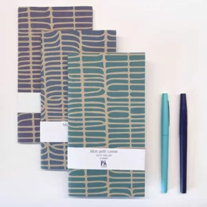 Carnets longs Set de 3 - Quadrillage
