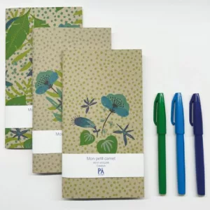 Carnets longs Set de 3 - Green Tropical