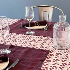 Sets de table unis - Frangés